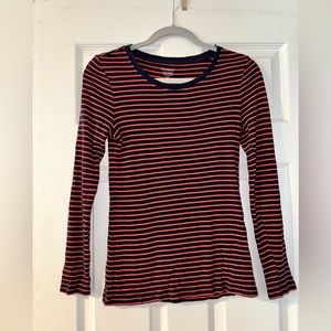 Women’s striped long sleeve tee , size s